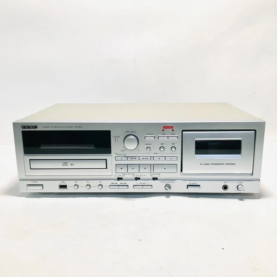 TEAC AD-850 Reproductor de CD Cassette Deck USB Grabación y Reproducción Doblaje Usado Japón Foto 2 de 4