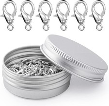 100 Pcs Lobster Claw Clasps for Jewelry Making Necklace Bracelet Anklets