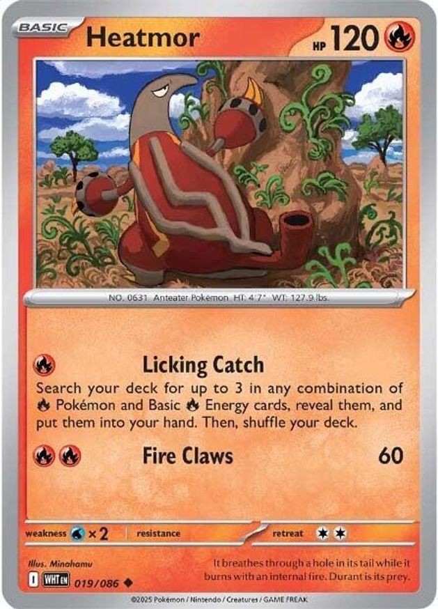 Pokemon Heatmor (19/325) White Flare NM