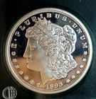 1893-S Morgan Silver  1 oz SILVER  ROUND Proof DEEP CAMEO