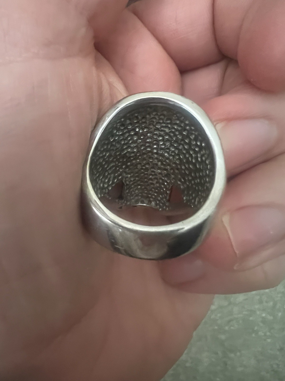 Silver Skull Biker Ring Skeleton Theme Fashion Je… - image 2