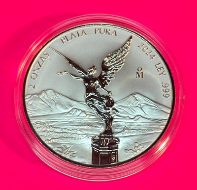 2024 2 ONZAS PLATA PURA SILVER LIBERTAD REVERSE PROOF !! Only 4000