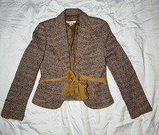 Zara Women  s Basic Tweed Boucle Jacket Size 8