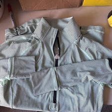 Lululemon jacket size 6 striped mint green. MINT condition.