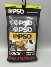 PSD 7" Inseam WarFace Diamond Core Standard Premium Boxer Briefs Sz M, 32-34"