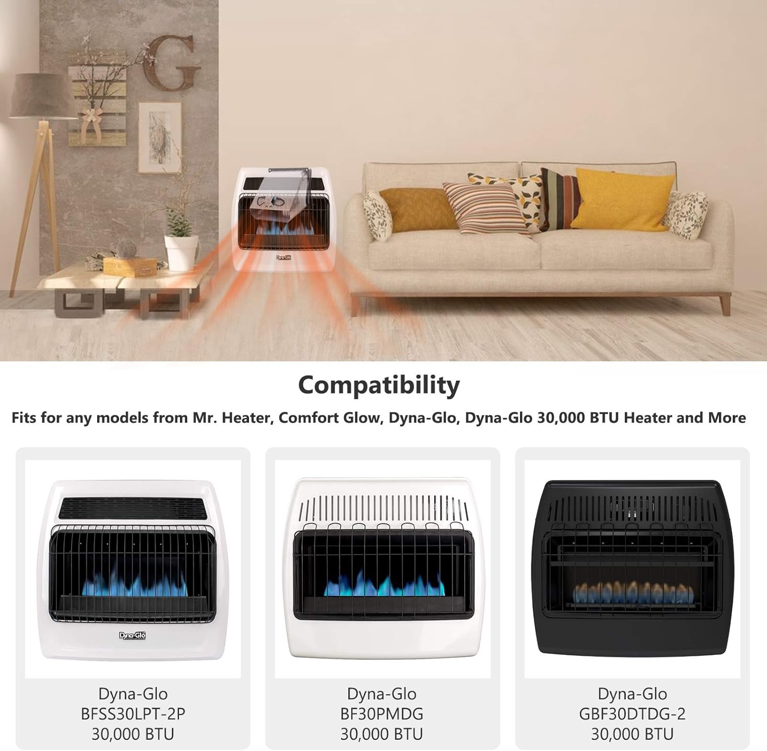 WHF100 Heater Fan Blower,Vent Free Wall Heater Fan WHF100 for DynaGlo,Mr. Heater