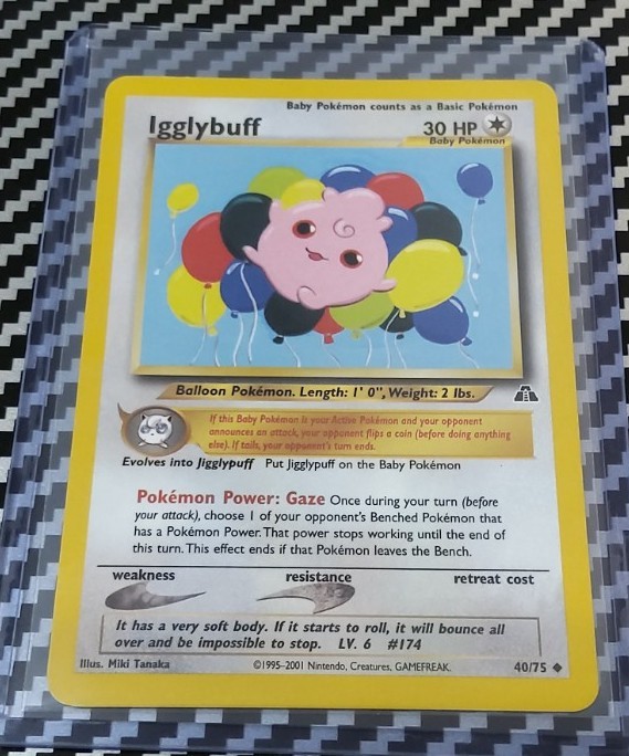 LP Igglybuff 40/75 Neo Discovery Base Original WotC Pokemon Vintage
