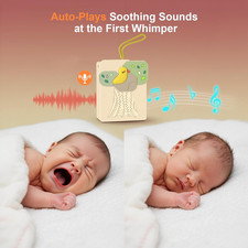 Sound Machine Baby Soother AI Cry Detection Auto-Soothing Parent-Voice Comfort