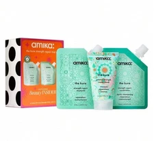 AMIKA Kure Strength Repair Set Shampoo, Conditioner & Mask Travel Size Set NIB