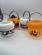 McDonald's Halloween Boo Buckets Happy Meal Grimace Ghost Pumpkin Pail Lot Of 4