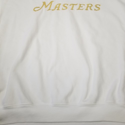Vintage Masters Golf Sweatshirt Herren XL weiß Made in USA gold/gelb bestickt - Bild 6 von 14