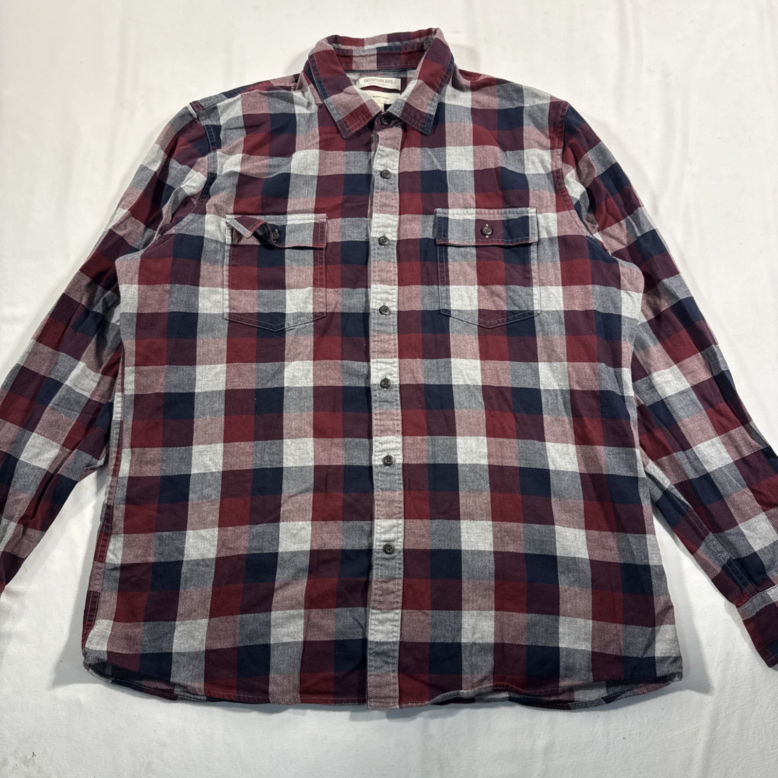 Goodthreads Flannel Herringbone Button Down Shirt… - image 1