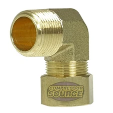 3/4 " x 3/4 " Compression X Male 90 Degree Forged Solid Brass Elbow Fitting