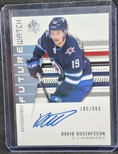 David Gustafsson 19/20 U.D. SP Auth. /999 Future Watch  AUTOGRAPH ....Jets
