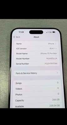 アメリカ版 Apple iPhone 15 Pro Max 25GB6 Apple iPhone 15 Pro Max 256GB Apple Intelligence Natural