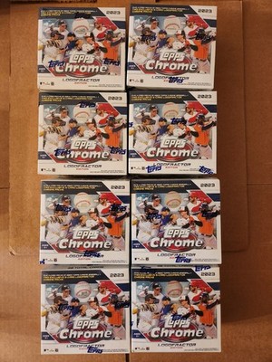 2023 Topps Chrome Logofractor Baseball Factory Sealed Hobby Box 7 Packs