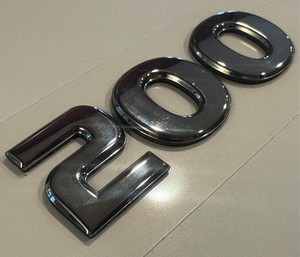 Mercury Marine 200 HP Chrome Outboard Cowling Emblem Set 3-Piece OEM decal