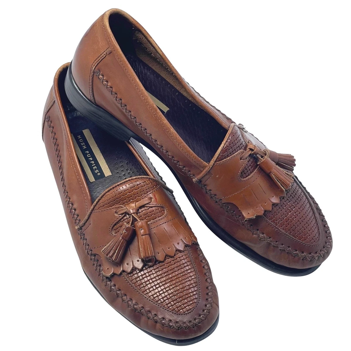 Hush Puppies Solid Leather Upper Dress Shoes for Men for  display picture 3
