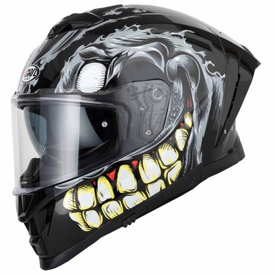 Vcan H162 Facestroke Grau ECE2206 ACU Gold Motorrad Vollgesichtshelm