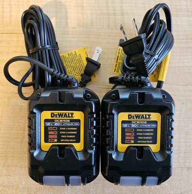NEW DeWALT DCB1102 12V & 20V Max Li-ion Compact Battery Charger - Set of 2