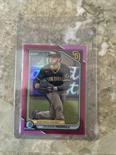 2024 Bowman Chrome Jackson Merrill Fuchsia Refractor /199 Padres & Free Base 🔥