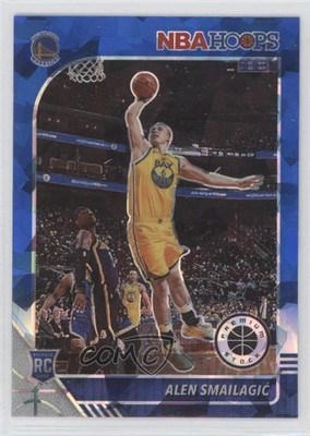 2019 Panini NBA Hoops Premium Stock Blue Cracked Ice Prizm Alen Smailagic 12ka