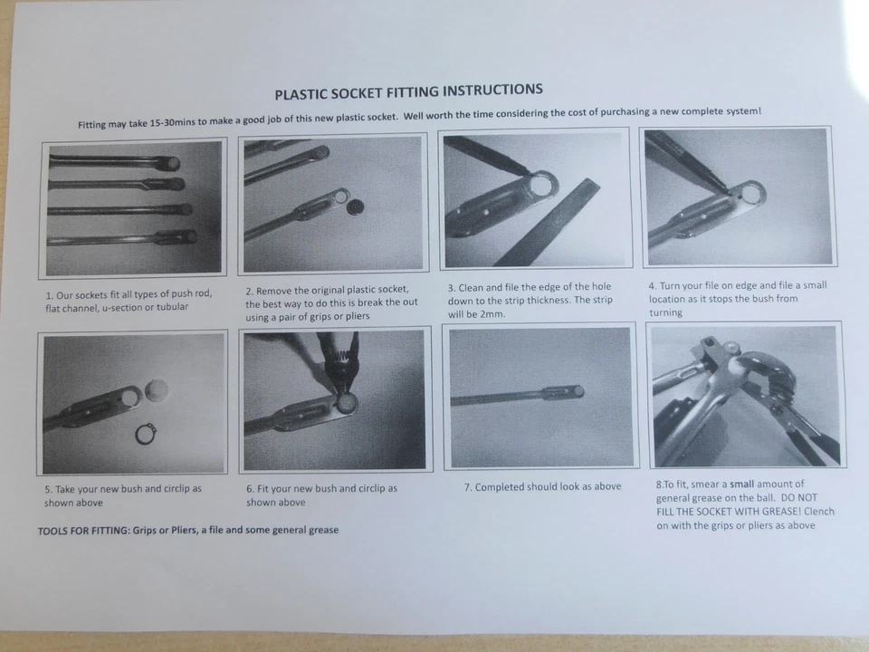 VW LT 1995-06 Workshop Pack8 Wiper Linkage Plastic Bush Set fit to original - Image 2 of 4