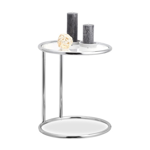Mesa auxiliar redonda mesita moderna 5 kg mesa de café mesa decorativa 3,1 kg - Imagen 1 de 8