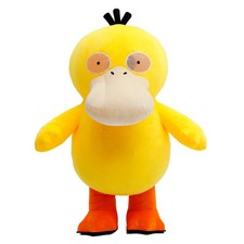 Giant Psyduck Inflatable Costume Plush Mascot Halloween Cosplay Party Outift