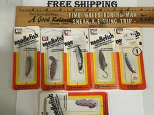 Lot Of 6 Luhr Jensen Size 1 Needlefish Wobbler Spoons Lures, Assorted Colors...