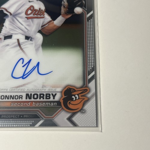 Connor Norby Auto 2021 Bowman Chrome 1st Card #CDA-CN Orioles - Picture 2 of 10