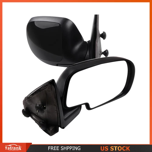Left+Right For 99-07 Silverado Sierra Manual Fold Black Side View Mirrors
