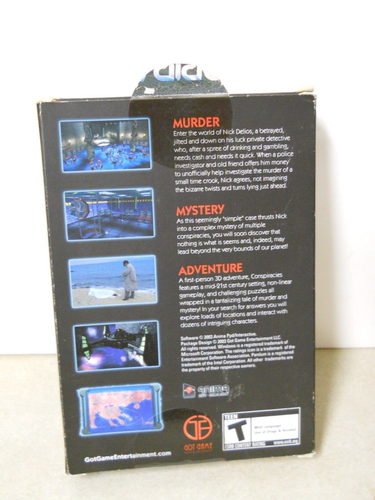 Got Game Conspiracies Murder Mystery Adventure CD-ROM PC Video Game 3 Disc - Picture 2 of 9