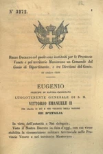 R.D. are instituted for the Venetian Provinces and territories (RD-2067)