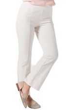 Susan Graver Weekend Premium Stretch Mini Bootcut Ankle Vintage Ivory