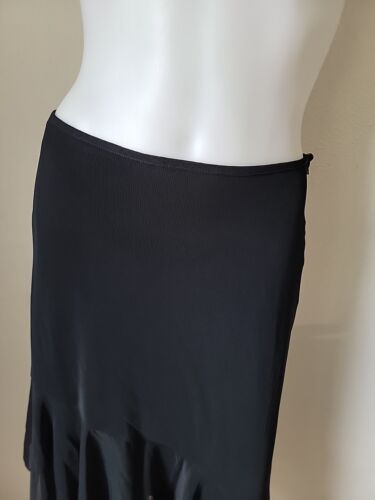 Tadashi Shoji Black Ruffle Asymmetrical Skirt Size Womens XS New $185 - Picture 3 of 12
