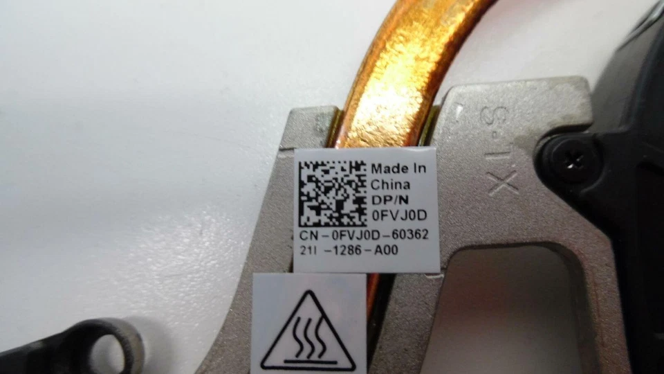 Socket G2 CPU Fan w/ Heatsink & Screws for Dell Latitude E6420 * FVJ0D 0FVJ0D - Image 3 of 4