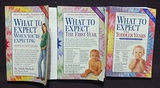 WHAT TO EXPECT- 3 Lot of Paperback Books- Expecting, First Year Toddler Years