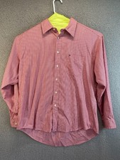 Tommy Hilfiger Mens Plaid Shirt Long Sleeve XL Preppy Casual Business Sporty