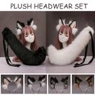 Wolf ears  animal ears wolf tail headband cosplay headdress hairpin Costume New