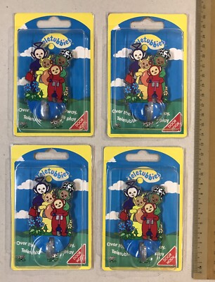 1996 Teletubbies Greeting card x6, Po / Laa Laa Lapel Pin x8, and