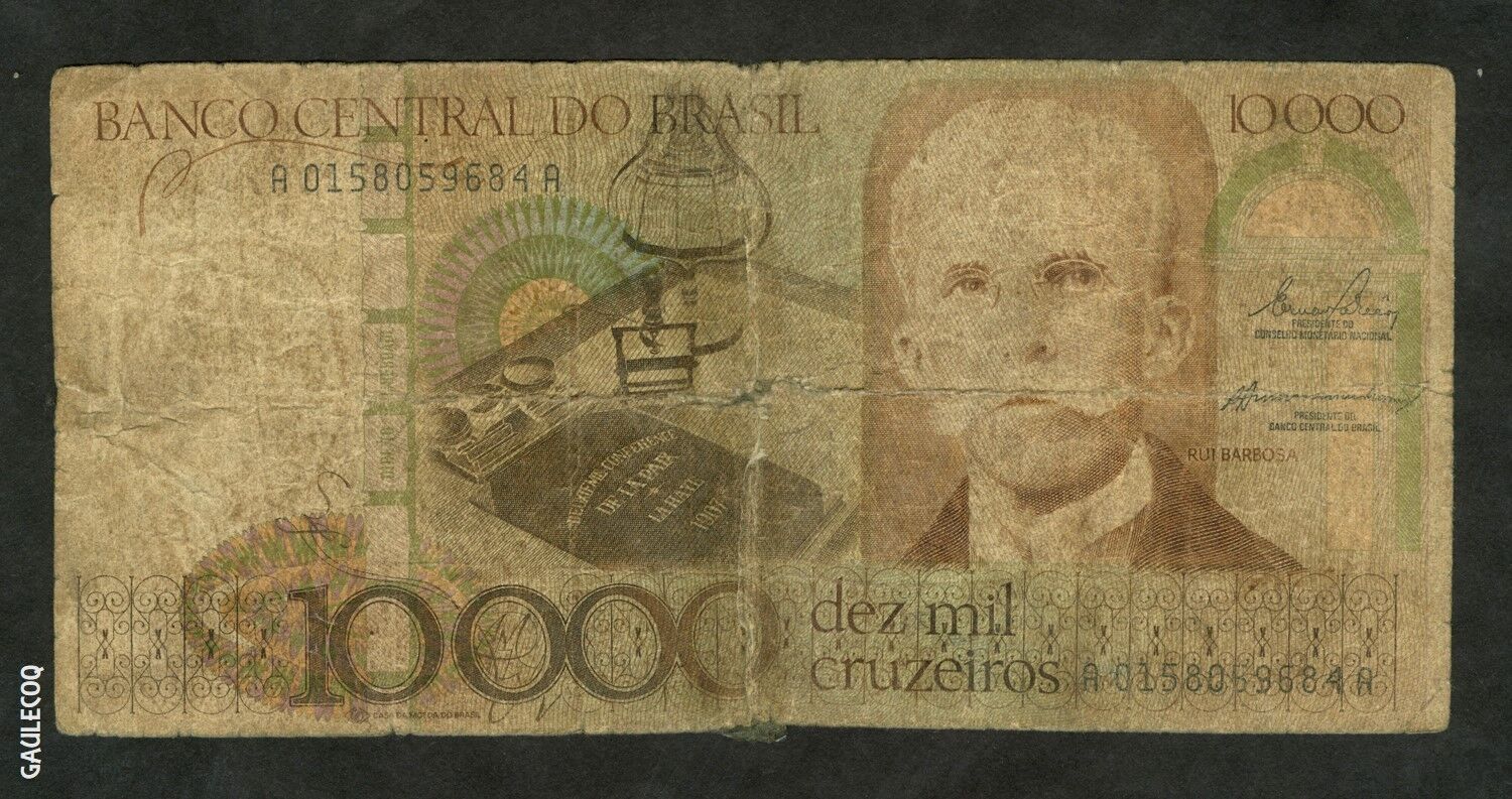 BRAZIL-BANCO CENTRAL DO BRASIL 50,000 CINQUENT MIL CRUZEIROS *9751A PAPER  MONEY