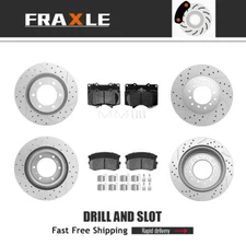 Front Rear Brake Rotors+Ceramic Pads Set for 10-20 Toyota 4Runner 21 Lexus GX460