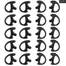 MaximalPower Black Earmold for All Two-Way Radios | Left & Right Ears (20 PK)