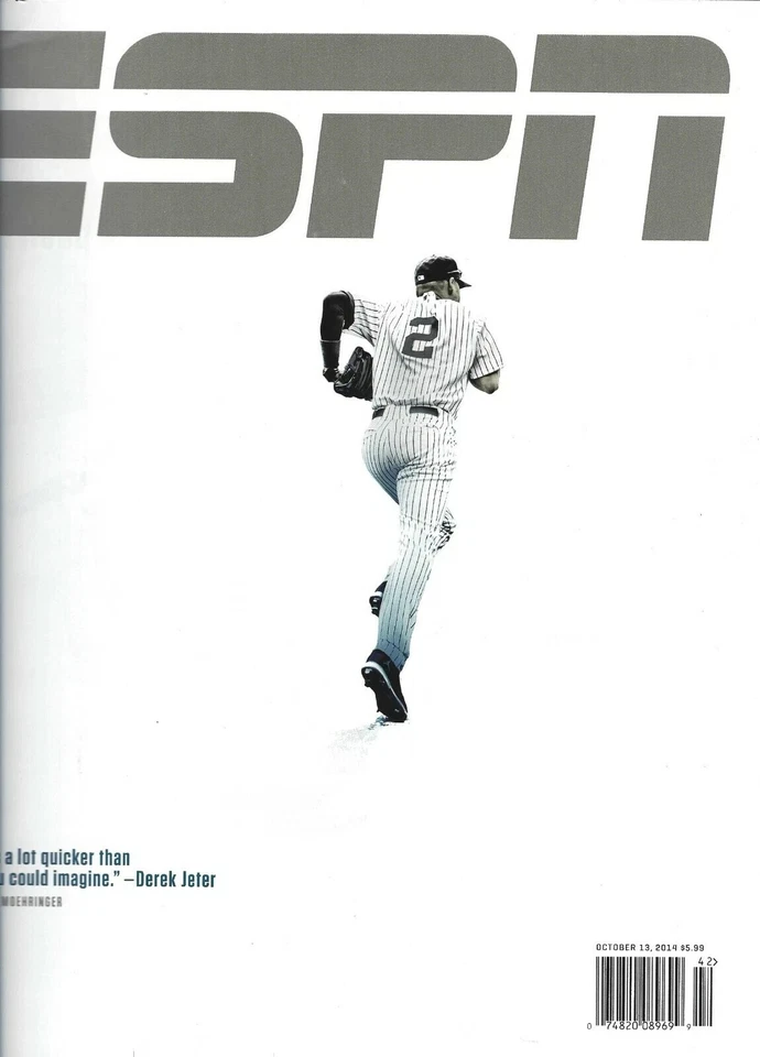 Derek Jeter Farewell Retirement Tribute ESPN Magazine October 13 2014 👍 Foto 2 de 2