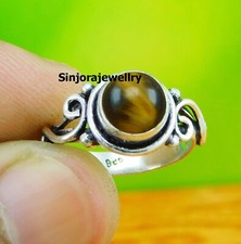 Tiger's Eye Gemstone 925 sterling silver handmade Gift Ring US size 5 to 10