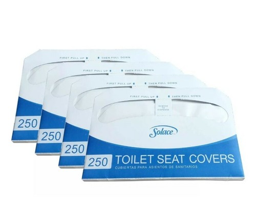 Toilet Seat Covers - Paper Disposable - Half Fold - 1000 Count (4 Packs of 250) - Picture 3 of 3