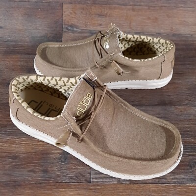 hey dude boris eco tobacco Hey Dude Wally Tobacco Shoes Men Size 8 Brown Slip On Casual Lightweight  Stretch