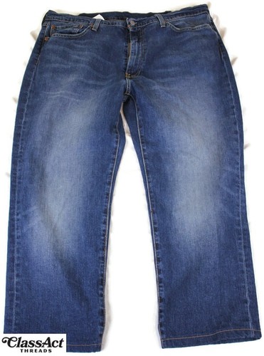Levis 541 Pantalones de mezclilla Big E azul mezcla algodón etiqueta de mezclilla talla 40X30 (40X26) - Imagen 8 de 12