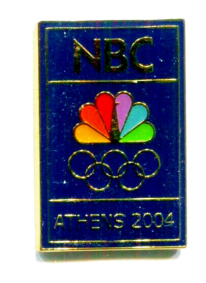 2004 OLYMPIC NBC MEDIA PIN OFFICIAL MEDIA PIN OF THE ATHENS GAMES PIN